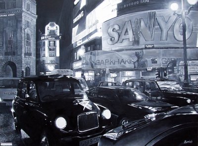 Bright Lights, 2008 by Kevin Guild of Railway Artist Parrish